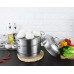 11.8 Inches (30cm) Heavy-Duty Stainless-Steel Steamer Pot, 3 Tier Food Stacked Stream Set